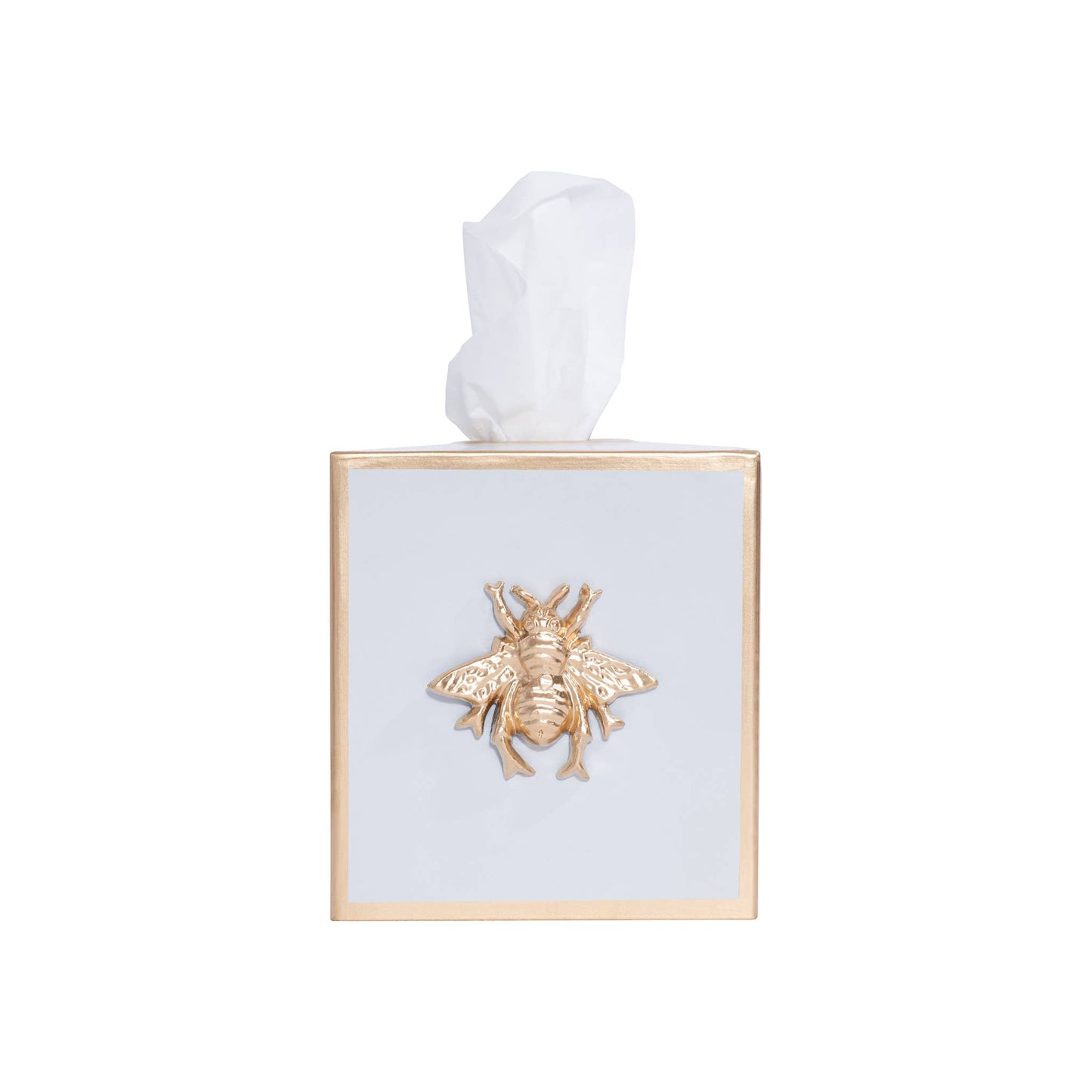 Regency Bee Tissue Box Cover: White