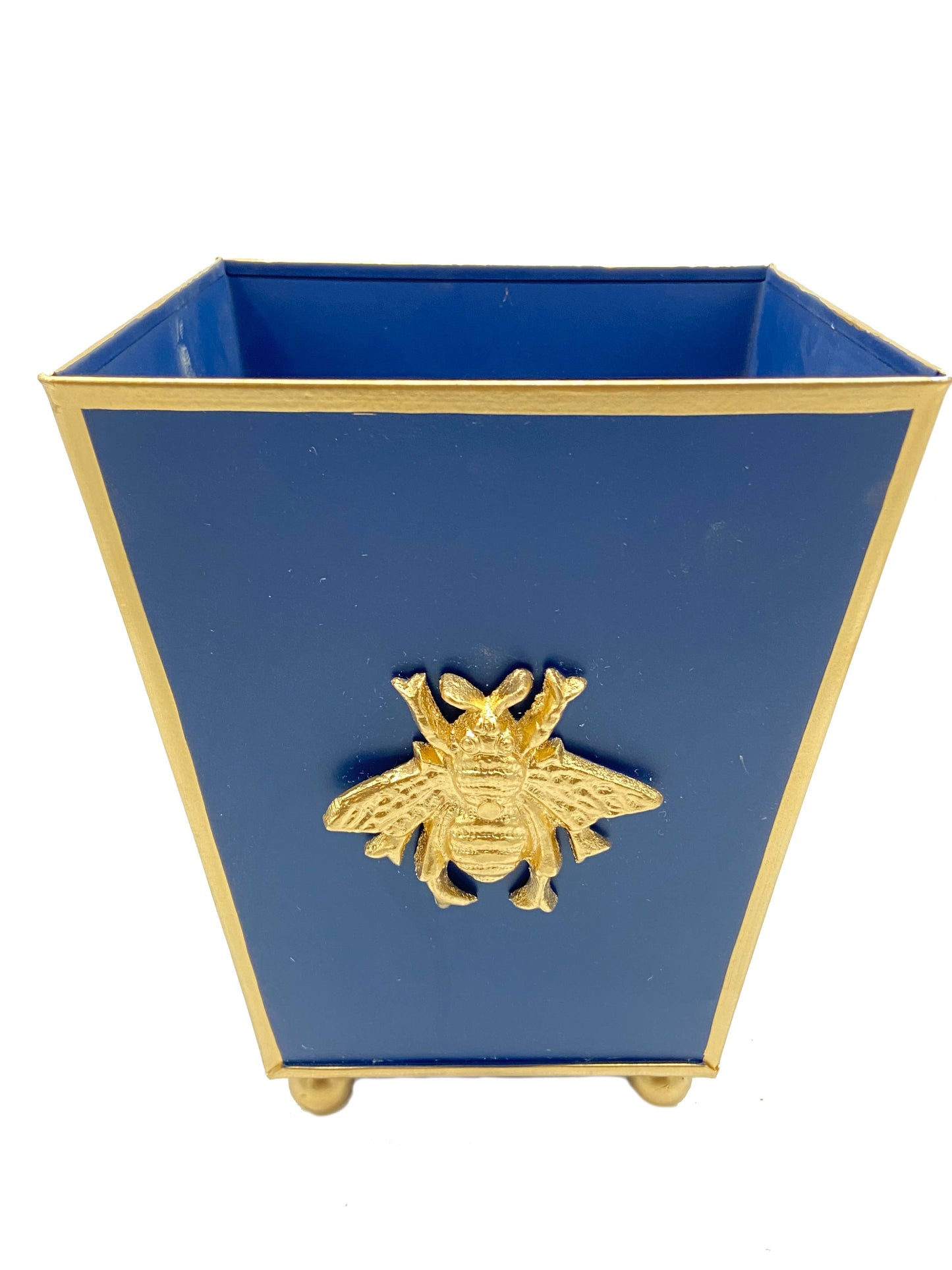 Regency Bee Square Cachepot Planter: Black / 6 inch