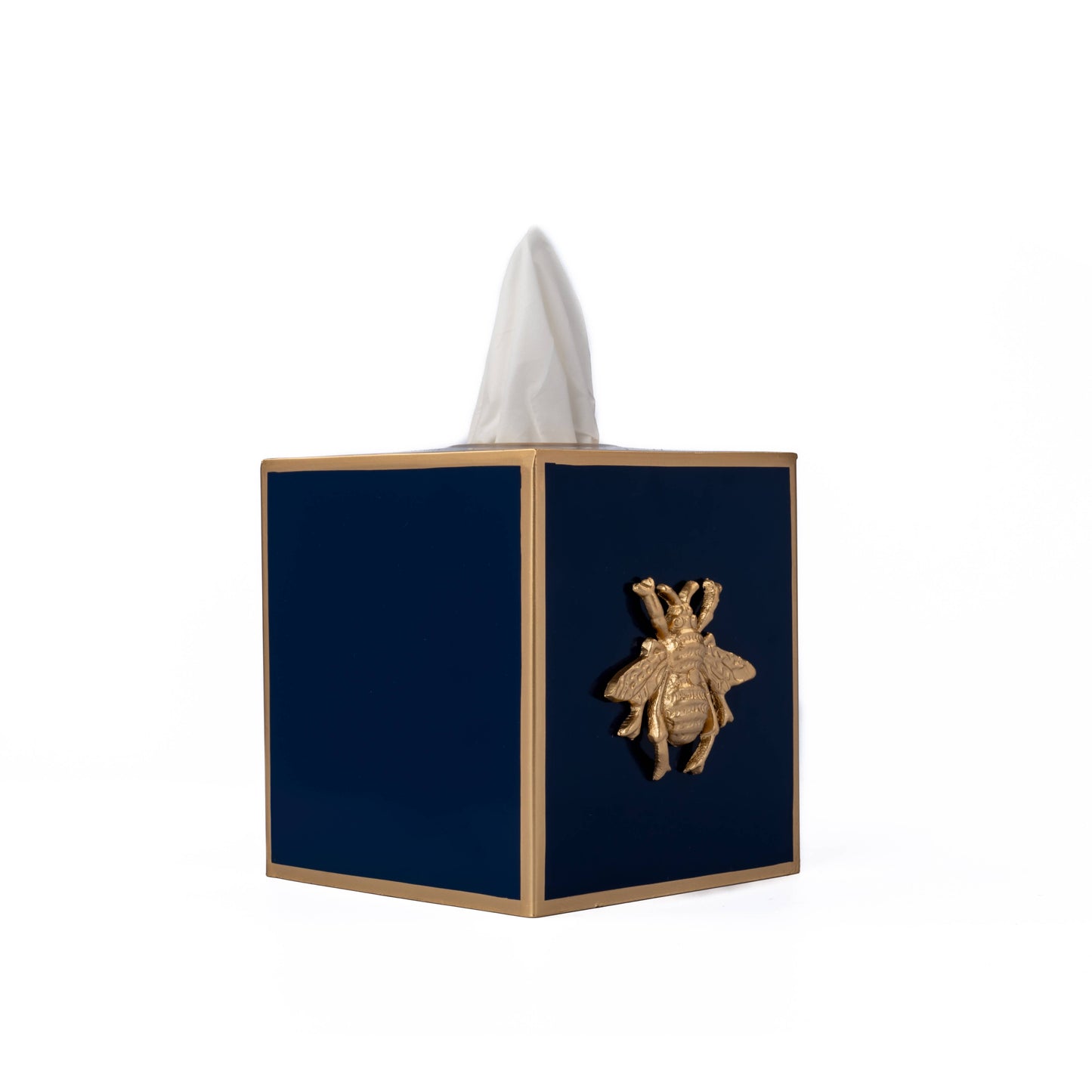 Regency Bee Tissue Box Cover: White