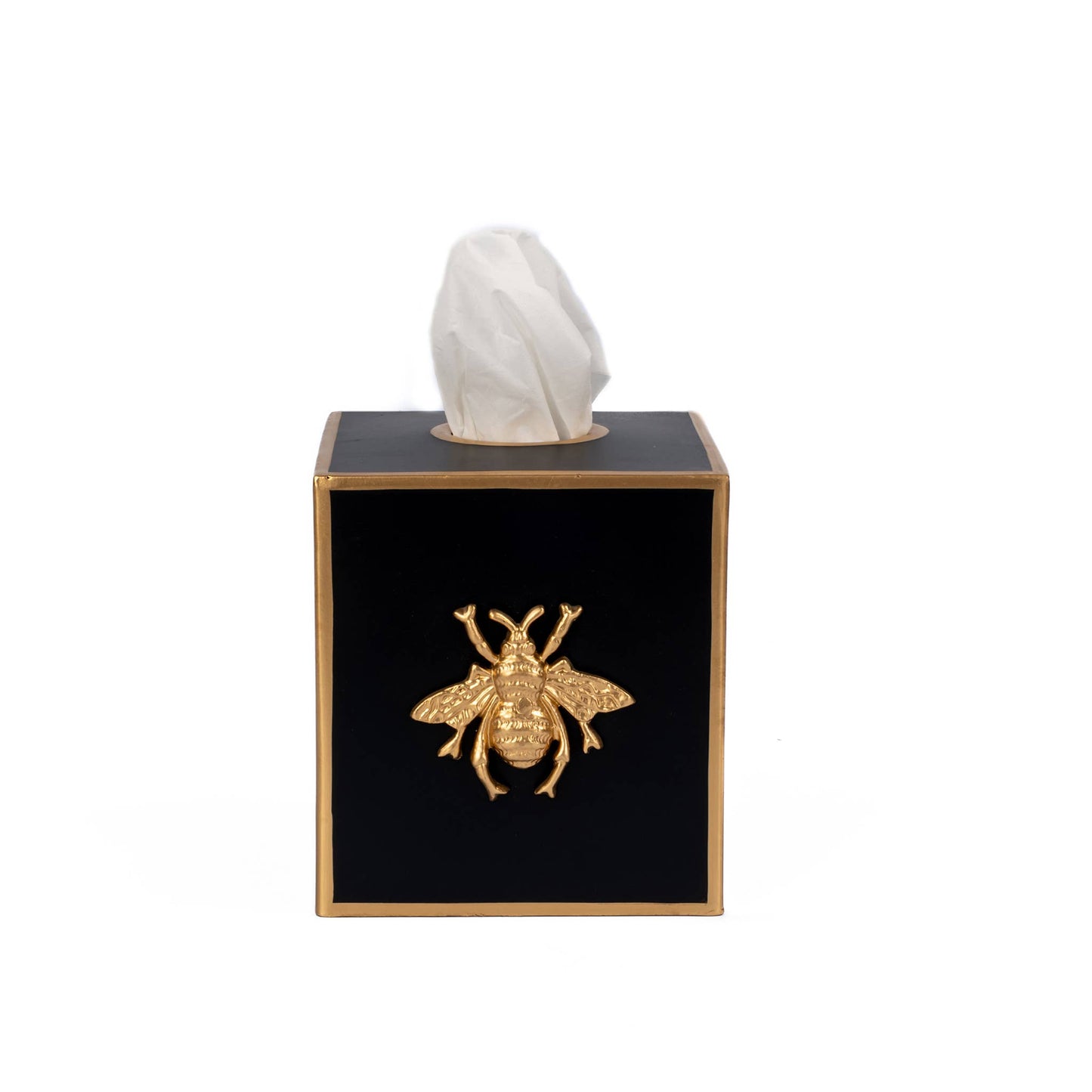 Regency Bee Tissue Box Cover: White