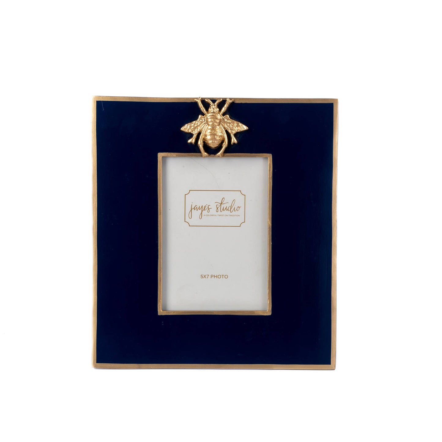 Regency Bee Photo Frame: White / 5 x 7