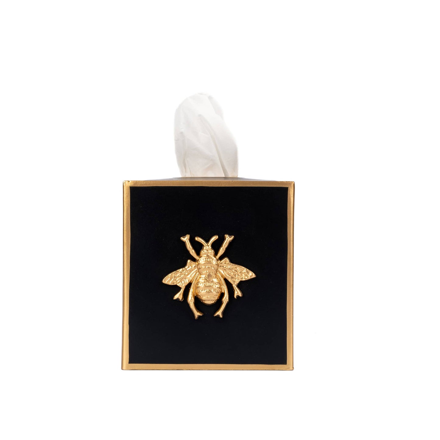 Regency Bee Tissue Box Cover: White