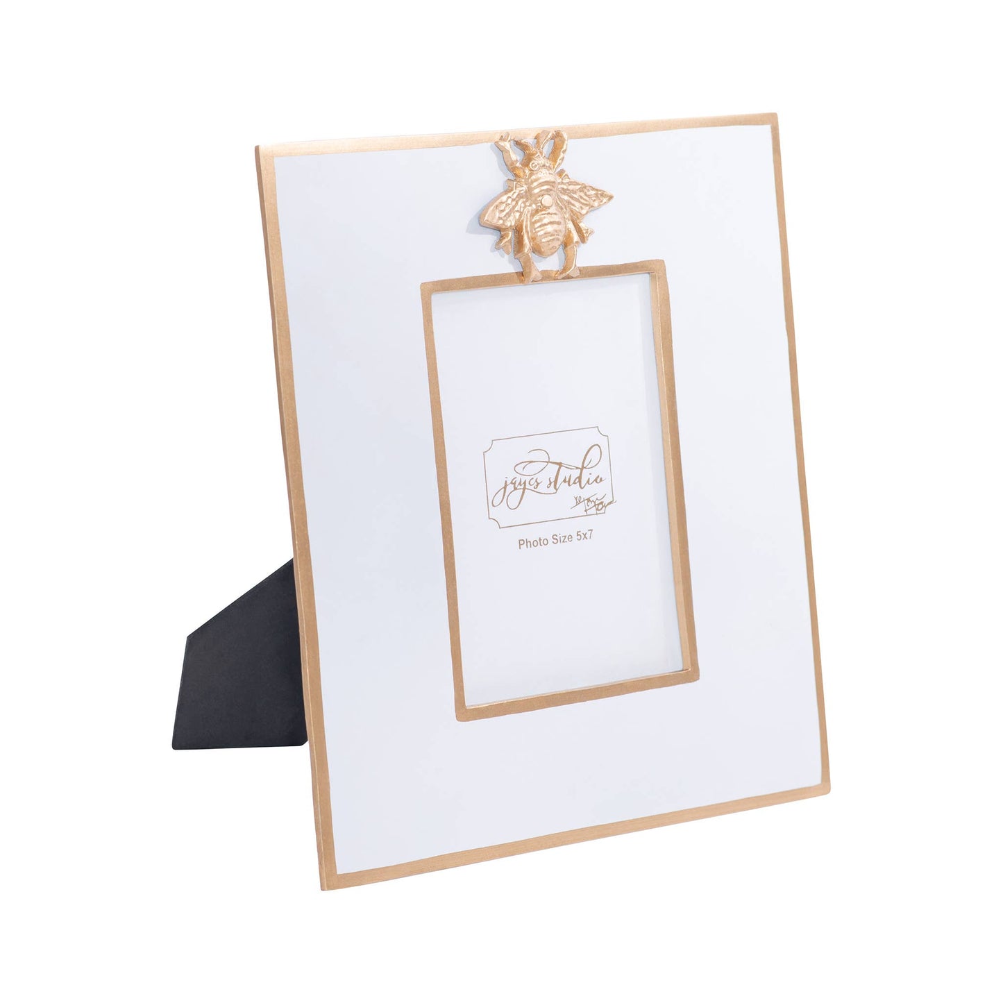 Regency Bee Photo Frame: White / 5 x 7