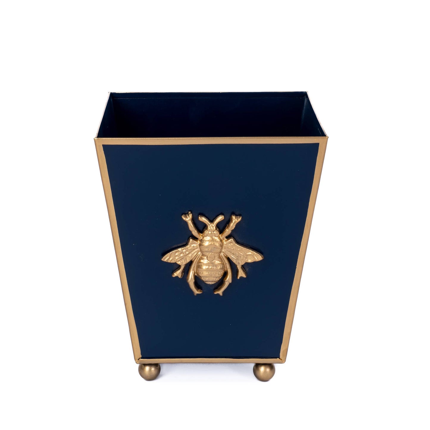 Regency Bee Square Cachepot Planter: Black / 6 inch