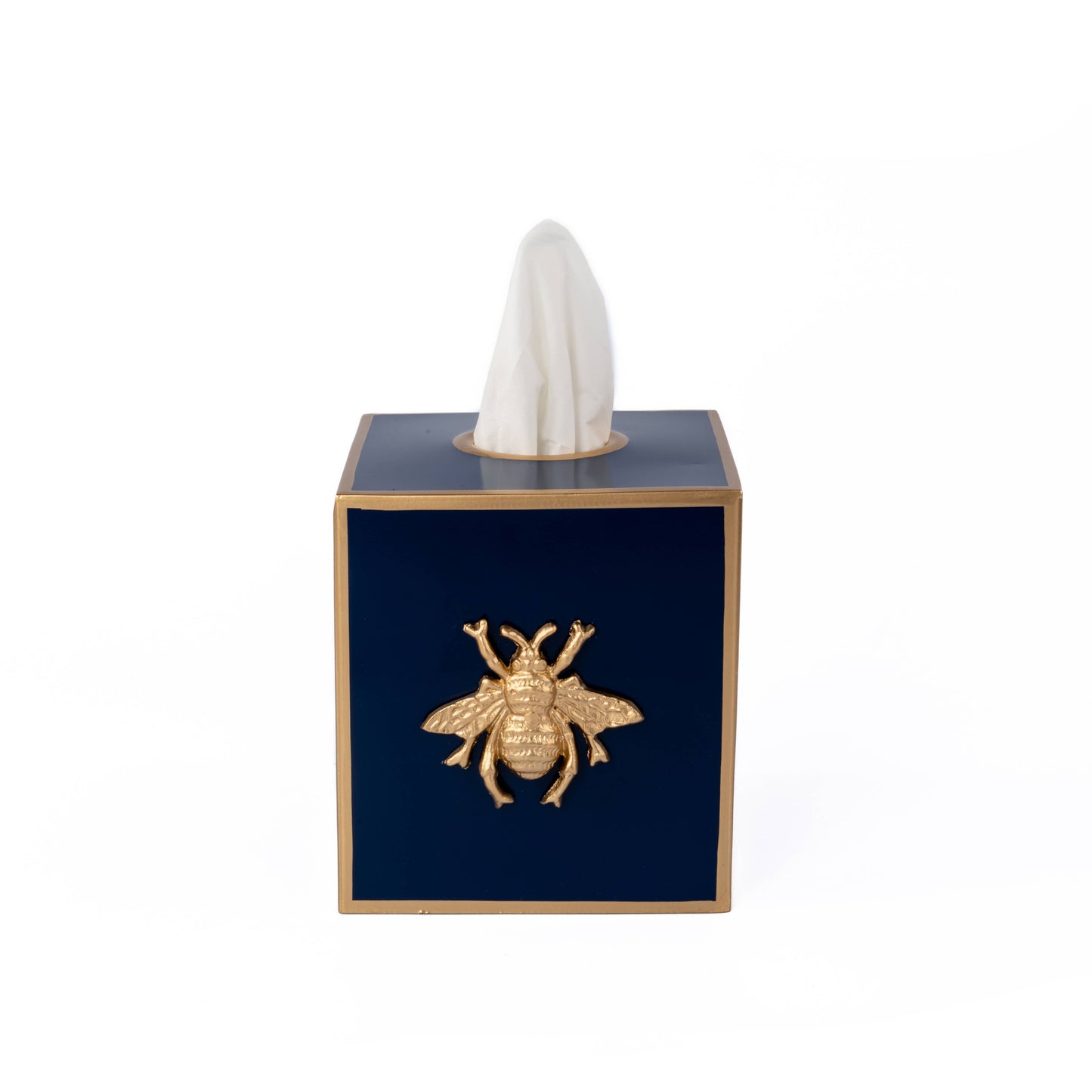 Regency Bee Tissue Box Cover: White