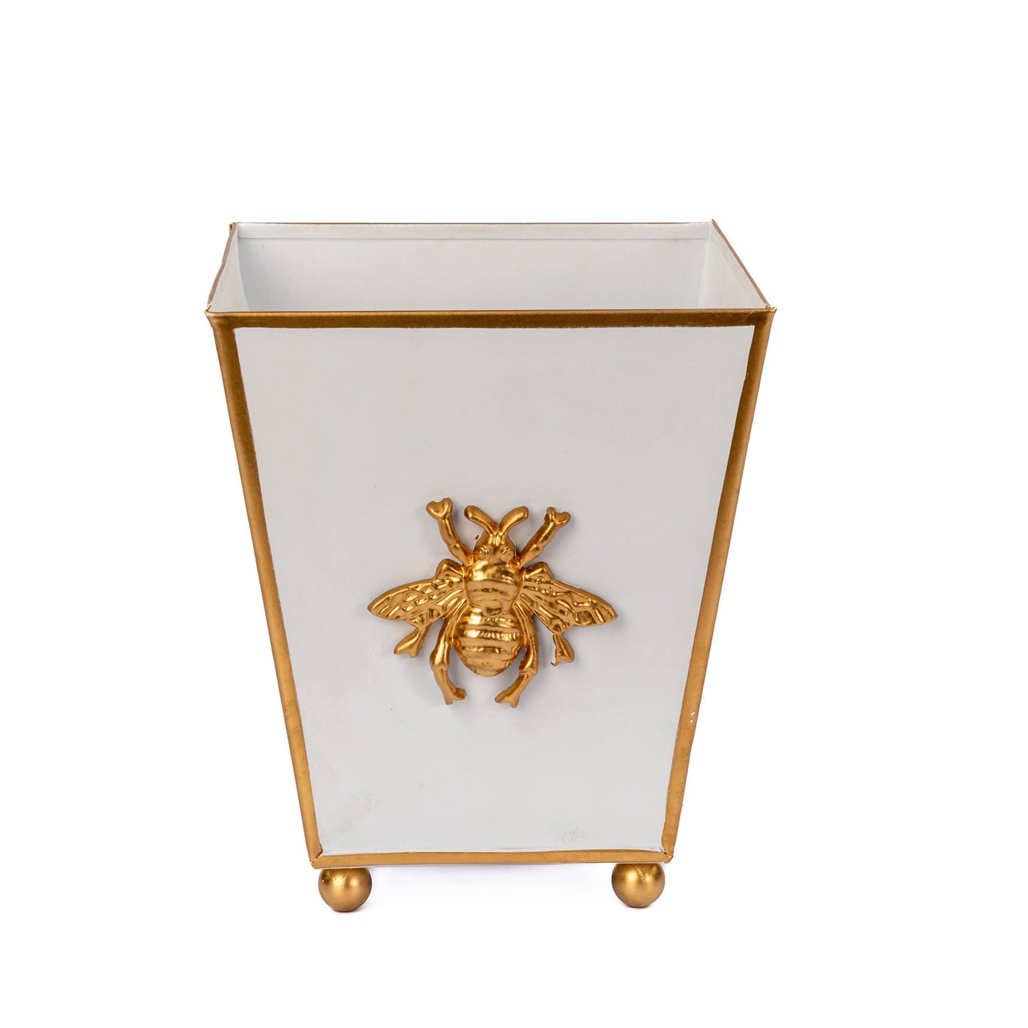 Regency Bee Square Cachepot Planter: Black / 6 inch