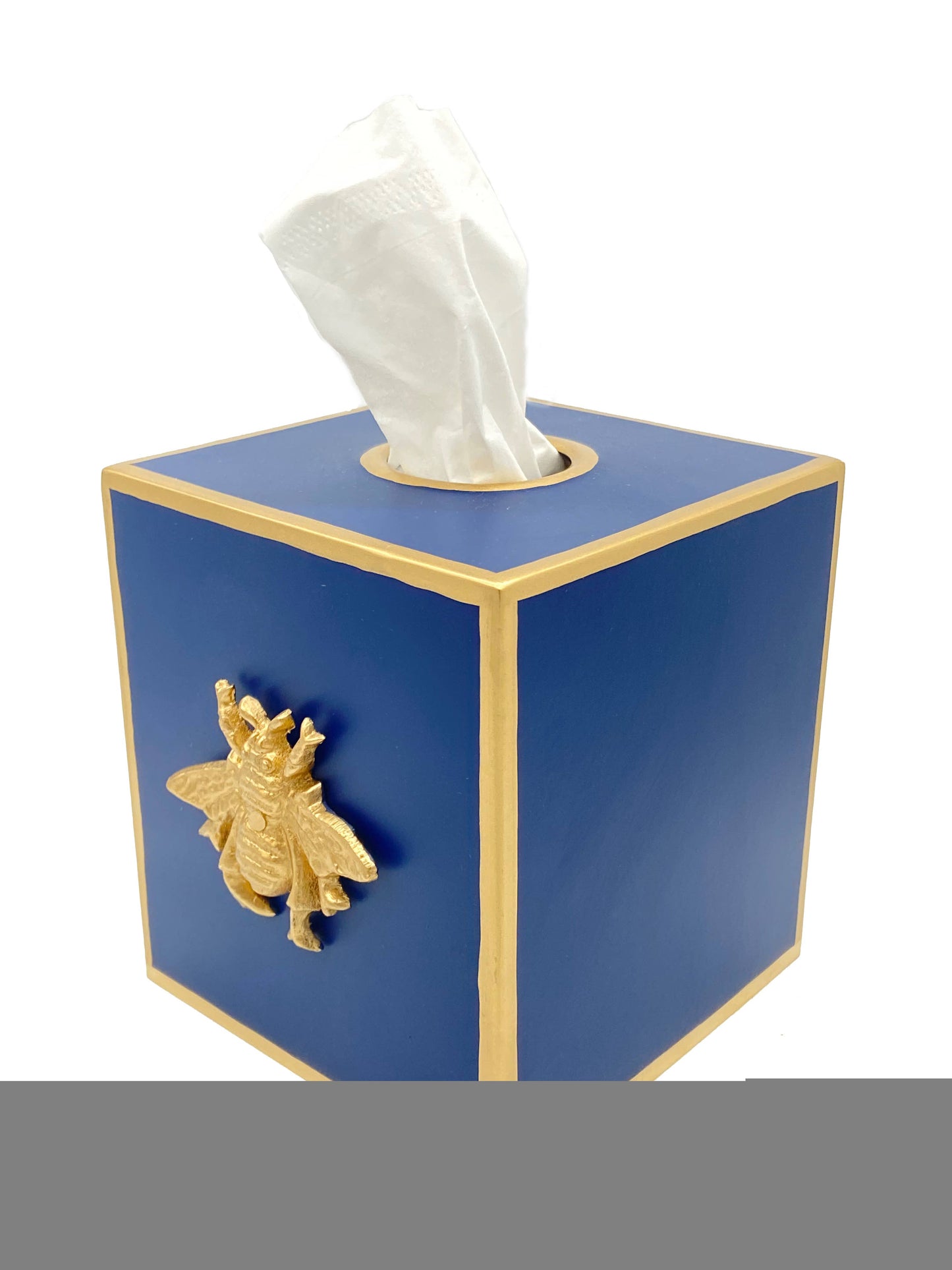 Regency Bee Tissue Box Cover: White