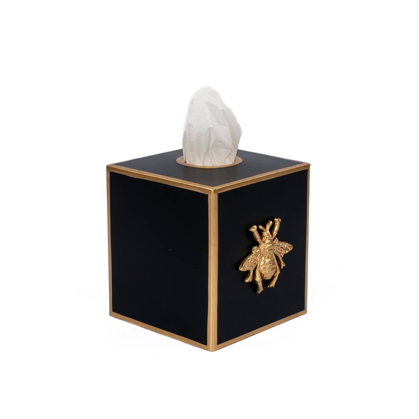 Regency Bee Tissue Box Cover: White