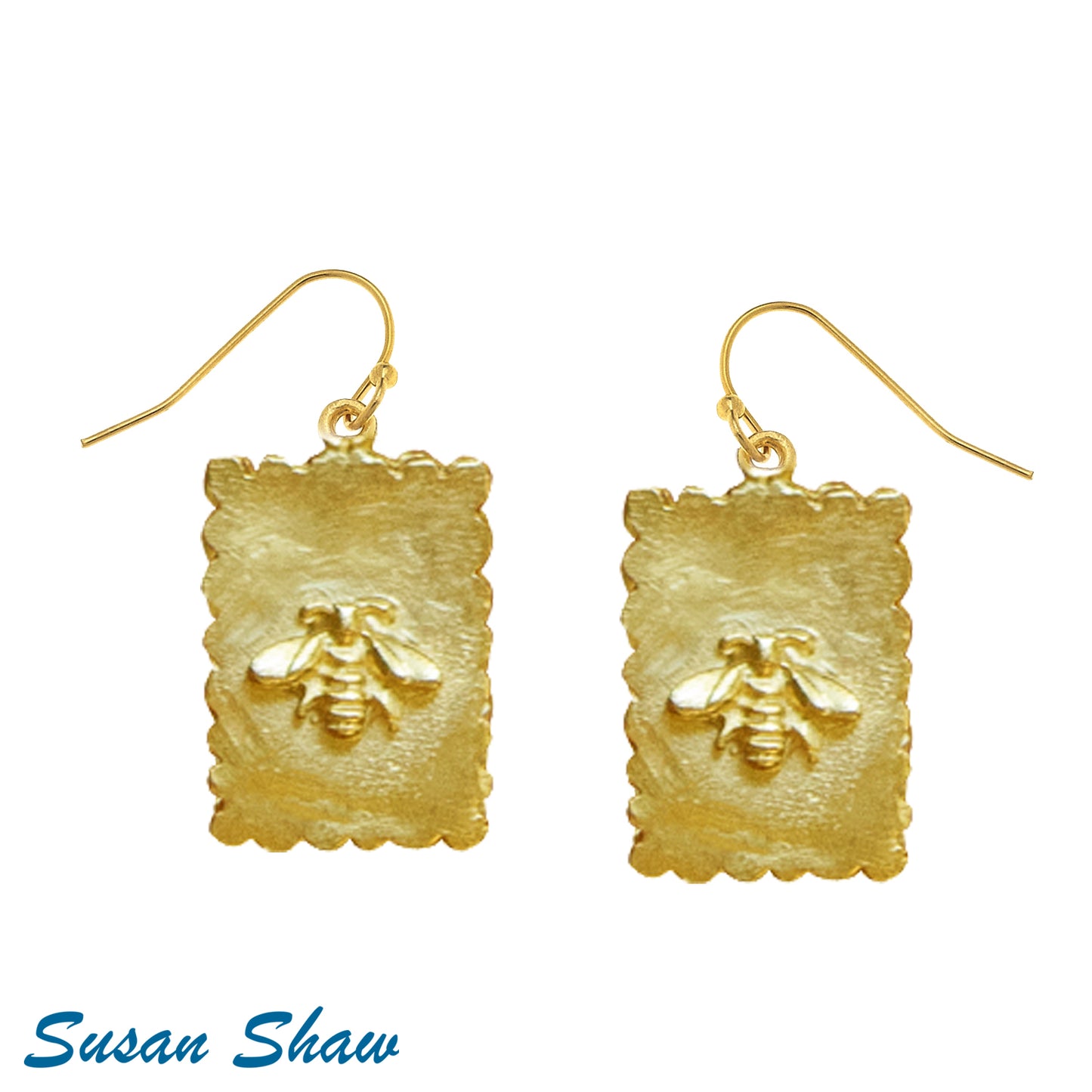 Gold Bee Earrings