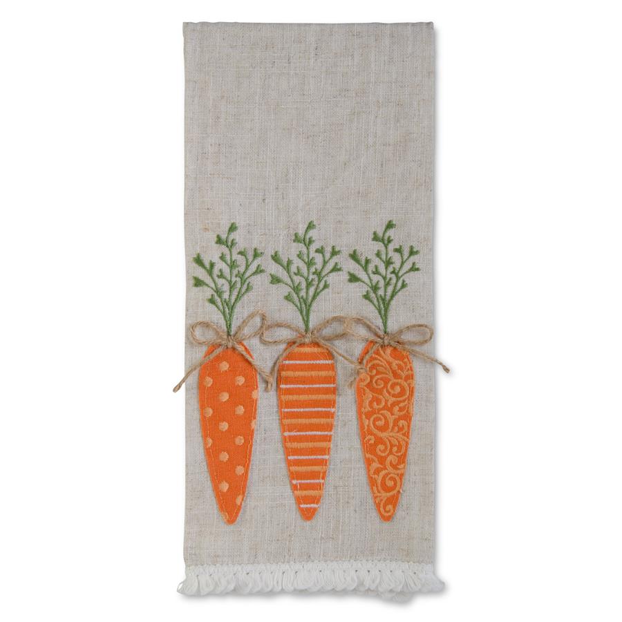 Linen Easter Towel with Rabbits