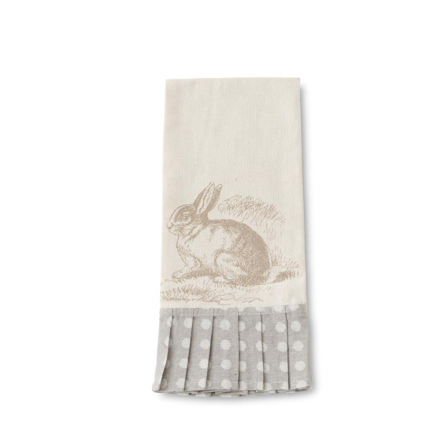 Rabbit Towel with Polka Dot Trim