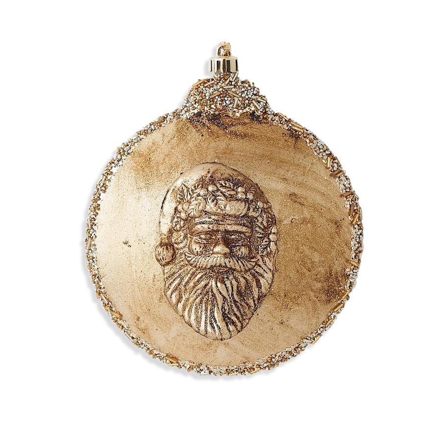 Gold Santa Head Ornament