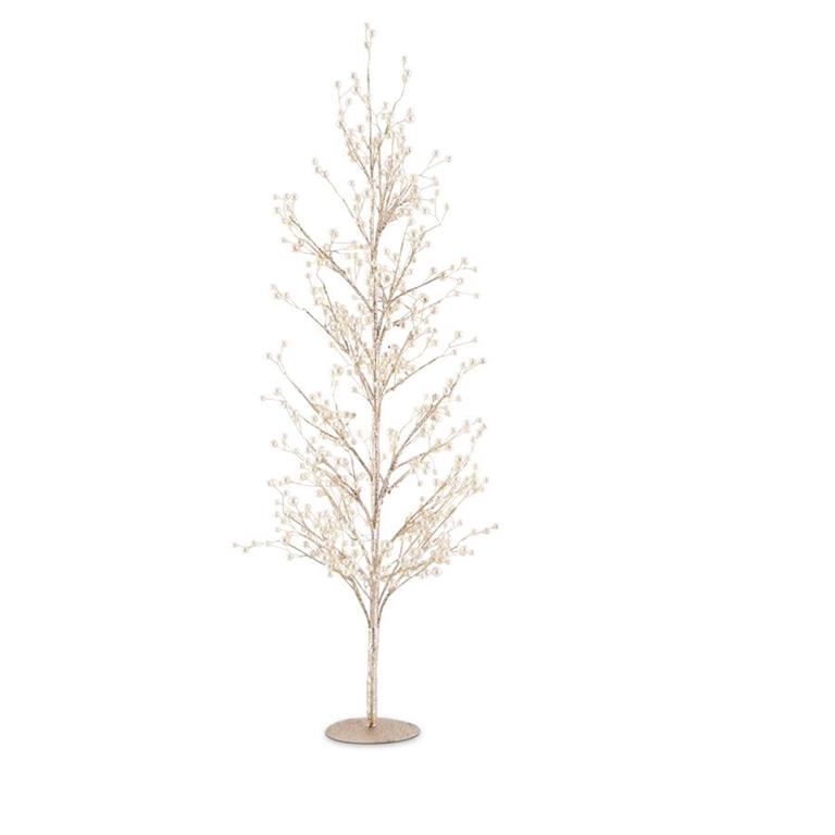 33 Inch Gold Glittered Twig Tree with Pearls