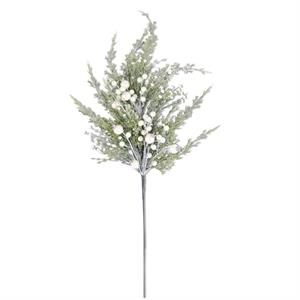 Snowy Cypress Pine Spray with Pearls