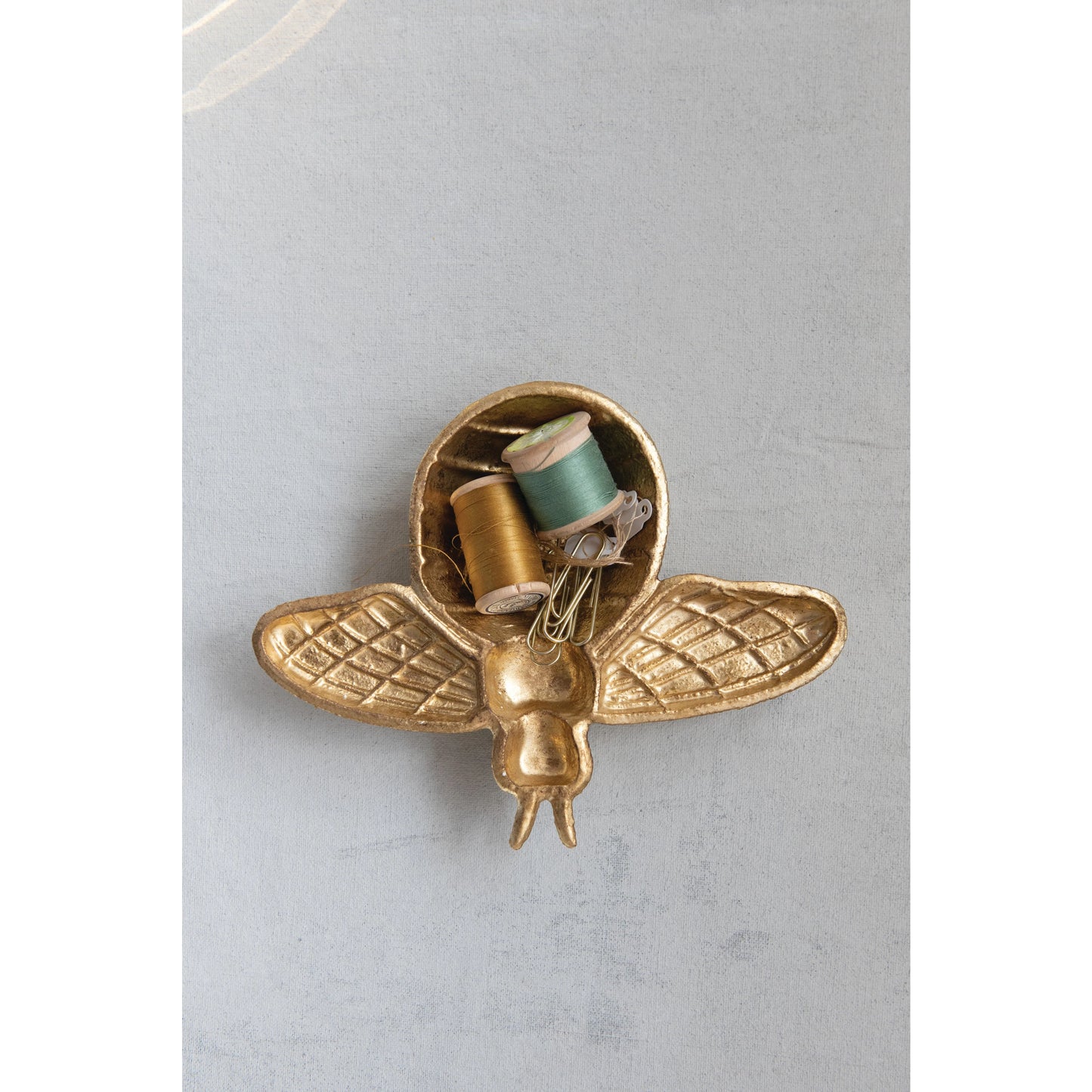 Bee Shaped Dish with Gold Finish