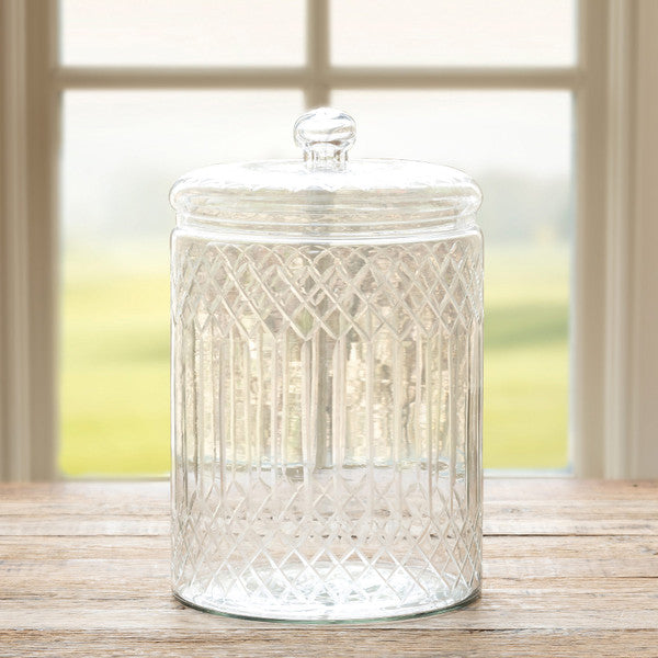 Carraway Etched Glass Canister, Large