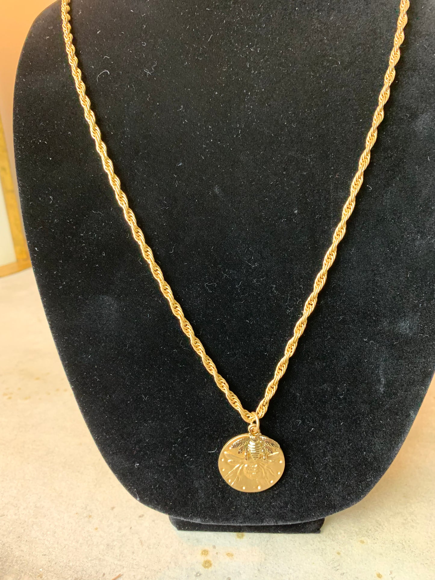 Gold Bee Necklace