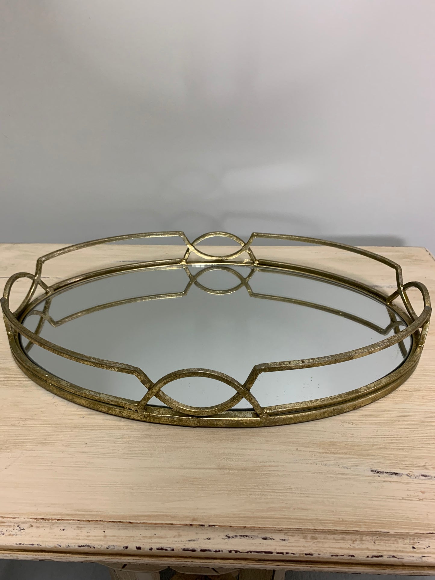 Madeline Oval Mirrored Tray