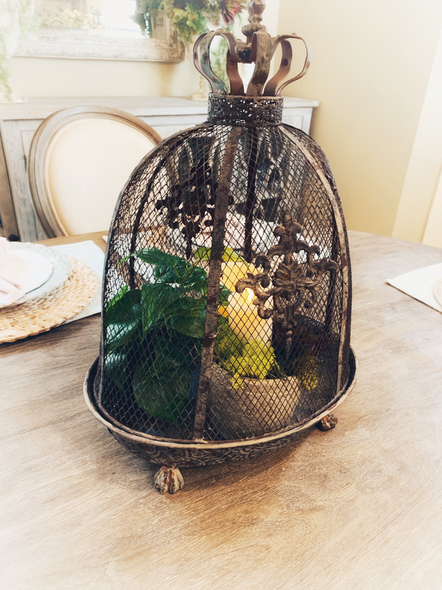 Wire Cage Lantern, Large