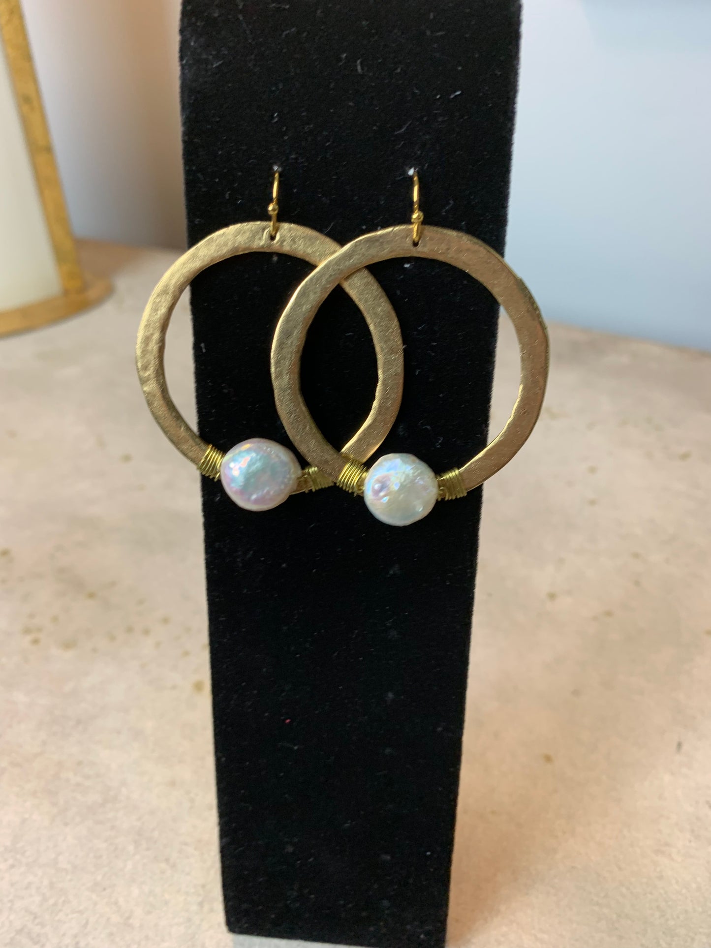 Hammered Gold Earrings