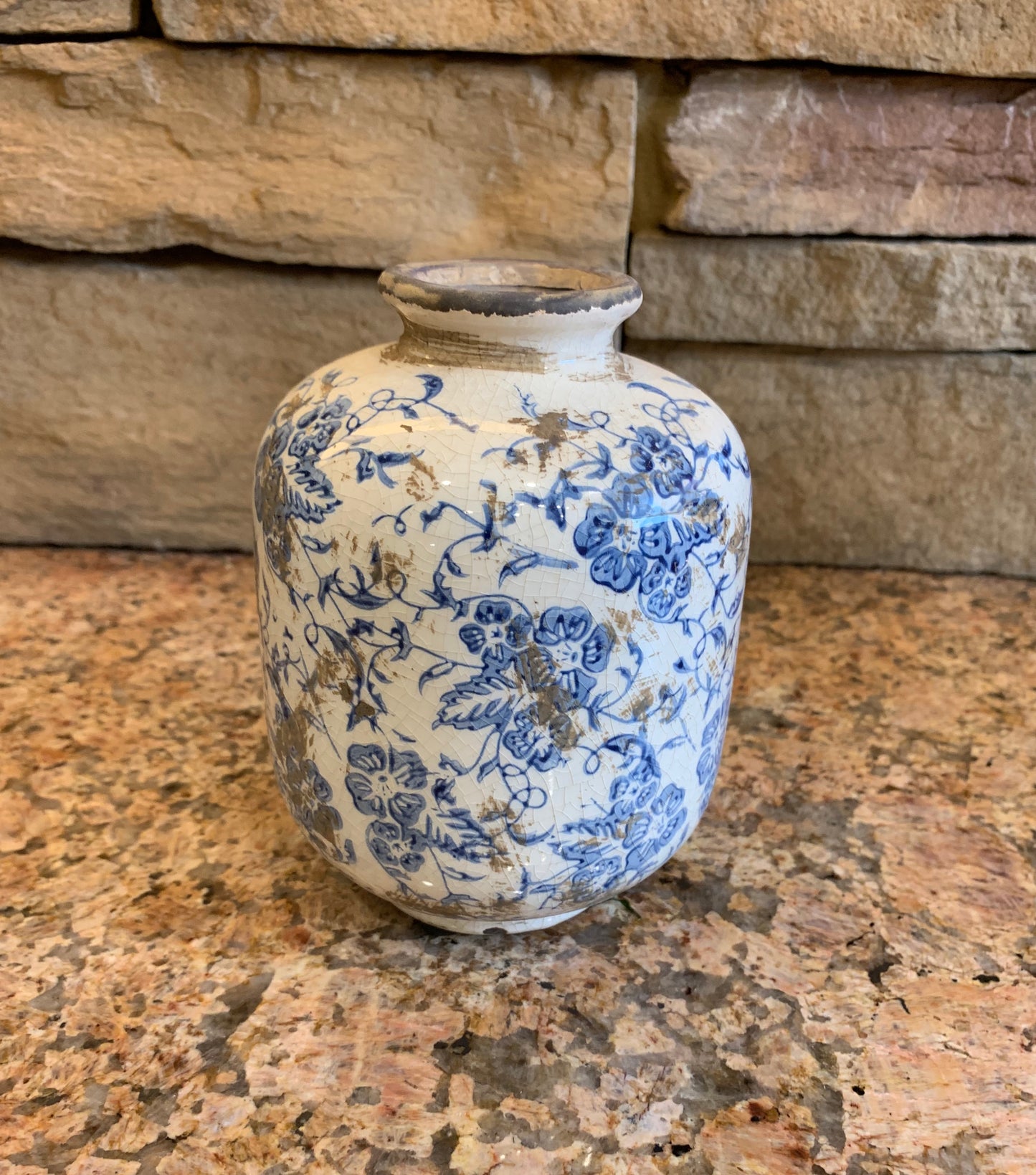 Blue and White Ceramic Vase