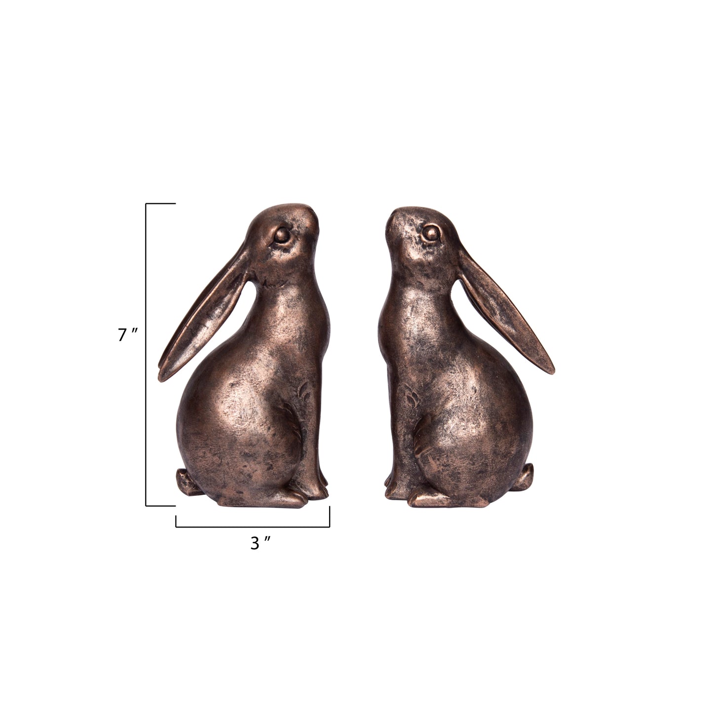 Resin Bunny Bookends