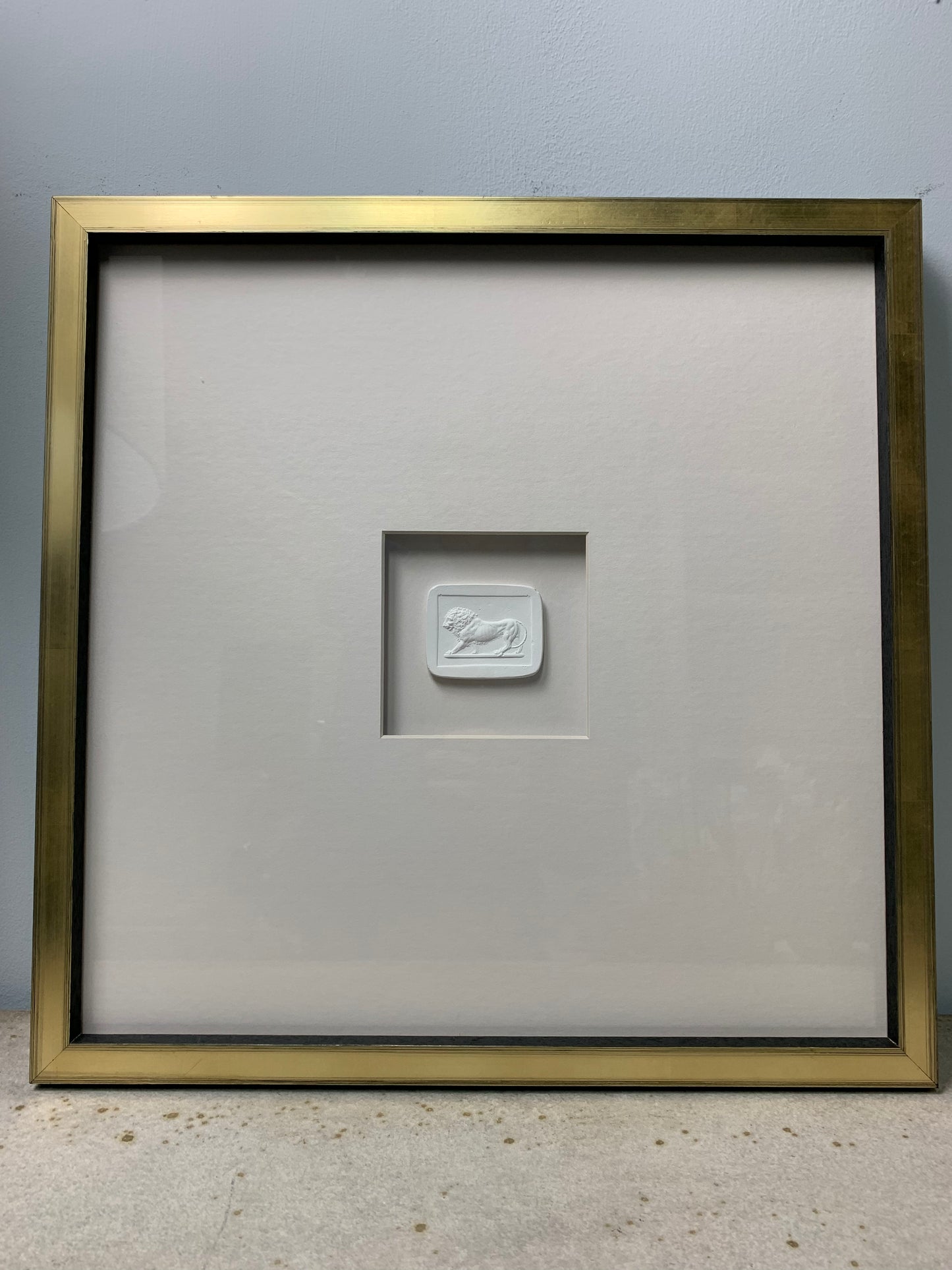 Framed Intaglio--Lion