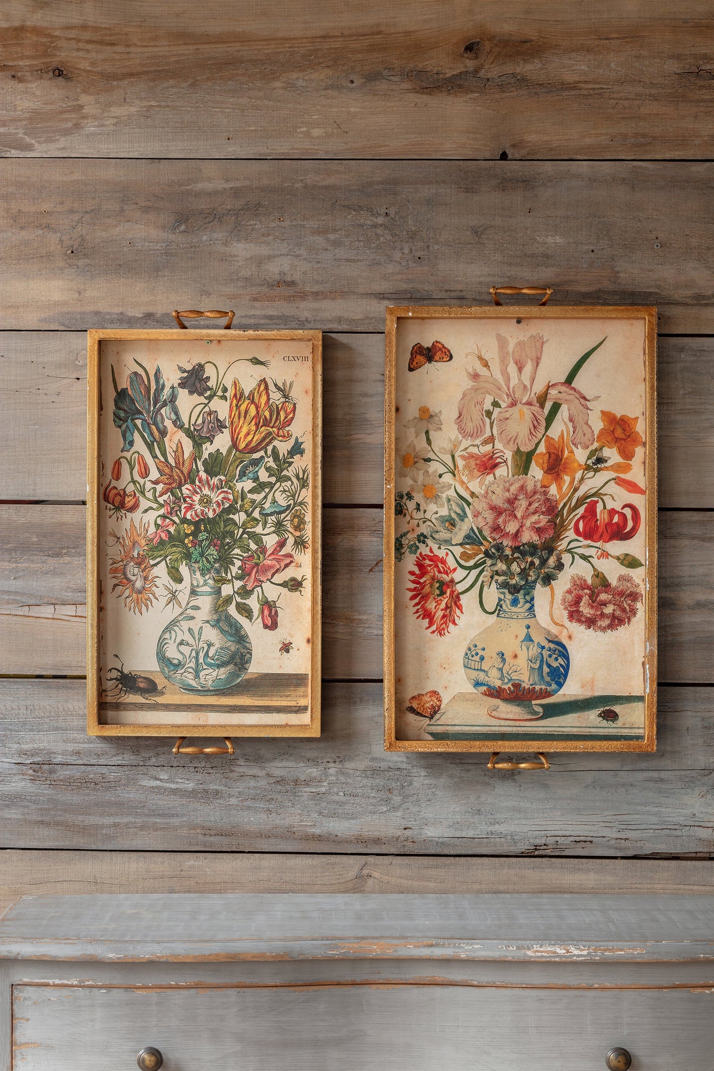 Classic Floral Trays--Small